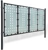 vidaXL Schwarzes Einzeltor für Zäune 300 x 125 cm 141692 Bild 2
