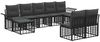 vidaXL Outdoor-Sofagarnitur 9 pcs Schwarz und Dunkelgrau Polyester 3437765 Bild 2