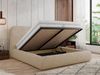 Bett mit Stauraum Polsterbett BENEA CLASSIC, Doppelbett mit Lattenrost Gepolstertes Kopfteil Gasdruckfeder Schlafzimmerbett - 180 x 200 cm - Creme Plüsch Bild 3