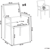 Gartenstuhl 4er Set GROSSETO Schwarz Bild 2
