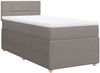 vidaXL Boxspringbett mit Matratze Taupe 90x200 cm Stoff 3289643 Bild 3