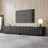 Merax Lowboard mit Wellenfront, Fernsehschrank mit Push-to-Open System (1 St), TV-Board TV-Schrank mit Schubladen & großem Stauraum, 200x40x35cm Bild 4
