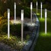 7er Set LED Solar Steckleuchte, Edelstahl, Erdspieß, H 70 cm Bild 2