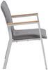 Kettler Stapelsessel Rasmus Alu silber/Sunbrella® flanelle mit Teak Stapelstuhl 62x60x85 cm Bild 4