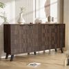 Sideboard 160 cm in dunkler Holzoptik, 4 Türen, verstellbare Einlegeböden, eleganter Aufbewahrungsschrank für Wohnzimmer & Esszimmer Bild 5