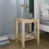 Homestyle4u Nachttisch mit Ablage, Holz Natur, 47 x 32 x 38 cm Bild 2