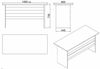 Dmora Büro-Set Harriet, Studio-Komposition, Büroartikel, Schreibtisch und Schubladenset, Walnuss und Anthrazit Bild 5