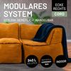 Lumaland Modulares Eckteil rechts - Cord-Reihe | Indoor Sitzsack mit Softer Struktur, ideal Sofa Modulen & zum Pouf | Bean Bag mit Füllung - für Wohnzimmer & Co. - 81 x 81 x 70 cm Bild 3
