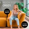 Lumaland Modulares Eckteil rechts - Cord-Reihe | Indoor Sitzsack mit Softer Struktur, ideal Sofa Modulen & zum Pouf | Bean Bag mit Füllung - für Wohnzimmer & Co. - 81 x 81 x 70 cm Bild 5