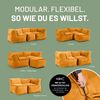 Lumaland Modulares Eckteil rechts - Cord-Reihe | Indoor Sitzsack mit Softer Struktur, ideal Sofa Modulen & zum Pouf | Bean Bag mit Füllung - für Wohnzimmer & Co. - 81 x 81 x 70 cm Bild 4