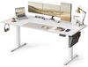 SONGMICS Höhenverstellbarer Schreibtisch elektrisch, verstellbarer Tisch, Memory-Funktion für 4 Höhen, für Büro, wolkenweiß, 180 x 80 x (72-120) cm Bild 2