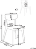 Esszimmerstuhl 2er Set HOLLY Holz Hellbraun Grau Bild 2