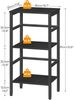 HOOBRO Leiterregal Standregal 3 Ebenen Bücherregal Schwarz Industriestil 40 x 30 Bild 3