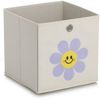 ZELLER 14498 Aufbewahrungsbox HAPPY FLOWER, Vlies, creme, ca. 28 x 28 x 28 cm Bild 1