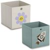 ZELLER 14498 Aufbewahrungsbox HAPPY FLOWER, Vlies, creme, ca. 28 x 28 x 28 cm Bild 3