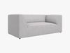Micadoni Sofa Ruby 2-Sitzer Strukturierter Stoff Ottawa Hellgrau Bild 2