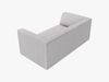 Micadoni Sofa Ruby 2-Sitzer Strukturierter Stoff Ottawa Hellgrau Bild 3