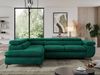 Mks Möbel 'Pedro L-Form' Ecksofa mit Schlaffunktion, verstellbaren Kopfstützen & Bettkasten, Dunkelgrün, Velours, mit Topper, links Bild 3