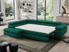 Mks Möbel 'Pedro L-Form' Ecksofa mit Schlaffunktion, verstellbaren Kopfstützen & Bettkasten, Dunkelgrün, Velours, mit Topper, links Bild 5