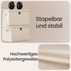 SONGMICS Aufbewahrungsboxen 3er-Set, Ordnungsbox, stapelbar mit Griffen, 43 x 30 x 30 cm, sand Bild 4