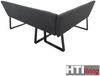 HTI-Living Eckbank Eckbank 152 x 192 cm Schwarz (Stück, 1-St, 1 Eckbank), Sitzbank Polsterbank Kunstlederbezug Metallgestell Bild 4
