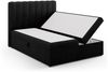 Micadoni Boxspringbett Kelp Strukturierter Stoff Schwarz 160x200 Bild 3