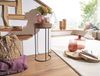 Wohnling Beistelltisch Massiv-Holz Wohnzimmer-Tisch Metallbeine, 28x55 cm, Sheesham Bild 5