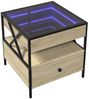 vidaXL Couchtisch mit Infinity-LED Sonoma-Eiche 50x50x51 cm 847713 Bild 3