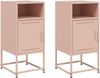 vidaXL Nachttische 2 Stk. Rosa 36x39x78 cm Stahl 846569 Bild 2