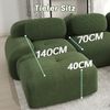 Modulares Ecksofa aus Cord 298x103x75 cm mit ergonomischem Aufbau, grün Bild 4