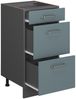 Küchenunterschrank R-Line Blau-Grau 40 cm mit Schubladen, AP Anthrazit Vicco Bild 4