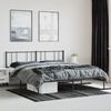 vidaXL Bettgestell mit Kopfteil Metall Schwarz 180x200 cm 352484 Bild 4