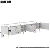 REDOM TV-Schrank (für 75-Zoll-Fernseher, Lowboards,Entertainment-Center) TV-Board mit großem Stauraum, belastbar bis 50kg, Weiß Bild 4