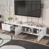 REDOM TV-Schrank (für 75-Zoll-Fernseher, Lowboards,Entertainment-Center) TV-Board mit großem Stauraum, belastbar bis 50kg, Weiß Bild 3