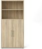 Dmora Kommode Saotome, Wohnzimmerbuffet, Wohnzimmer-Sideboard, Moderne Küchen-Speisekammer, 89x40 h186 cm, Eiche Bild 5