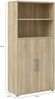 Dmora Kommode Saotome, Wohnzimmerbuffet, Wohnzimmer-Sideboard, Moderne Küchen-Speisekammer, 89x40 h186 cm, Eiche Bild 3