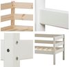 Hoppekids Einzelbett ECO Comfort Kinderbett, Kiefer Massivholz, Jugendbett inkl. Rollrost, 70x160 cm, wahlweise in verschieden Farben/ Matratze/ Absturzsicherung Bild 3