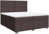 vidaXL Boxspringbett mit Matratze Dunkelbraun 200x200 cm Stoff 3291771 Bild 2