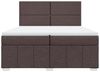 vidaXL Boxspringbett mit Matratze Dunkelbraun 200x200 cm Stoff 3291771 Bild 4