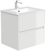 Badmöbel Taifun & Waschtisch 60cm 2 Greifraum SoftClose Auszüge weiß Hgl : Weiss hochglanz Bild 3