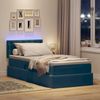 vidaXL Bett mit Stauraum und LED mit LED Dunkelblau 90 x 190 cm Samt 3371485 Bild 5