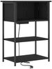 vidaXL Nachttisch Schwarz Eichen-Optik 55 x 31 x 76 cm Holzwerkstoff 859500 Bild 2