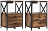 vidaXL Nachttisch mit Speicher 2 pcs Geräucherte Eiche 40 x 31 x 60 cm 859565 Bild 2