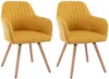 Vente-unique - ELEANA Stuhl Stoff Gelb - B 58 cm x H 85 cm x L 56 cm Bild 1