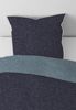 biberna Melange-Flanell Kissenbezug 0840500 MELANGE UNI, blau, 1x 80x80 cm Bild 4