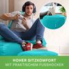 Green Bean® Sitzsack + Hocker, 2er Set, robust, waschbar, schmutzabweisend, Türkis, 90 x 80 x 70 cm Bild 4