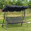 M MCombo 3-Sitzer Hollywoodschaukel Gartenschaukel Gartenliege Schaukelbank 8007 Grau Bild 2