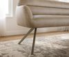 Esszimmerbank Taya-Flex 200 cm Mikrofaser Beige Vintage Kreuzgestell kantig Effektfinish Titan Taschenfederkern Bild 5