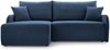 Selsey 'Netarro' Ecksofa mit Schlaffunktion, Bettkasten und Chenille-Bezug, marineblau, links Bild 5