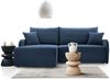 Selsey 'Netarro' Ecksofa mit Schlaffunktion, Bettkasten und Chenille-Bezug, marineblau, links Bild 2